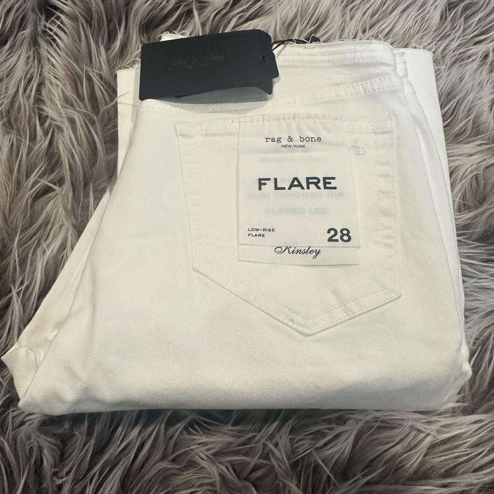 Rag & Bone Kinsley White Flared Jeans